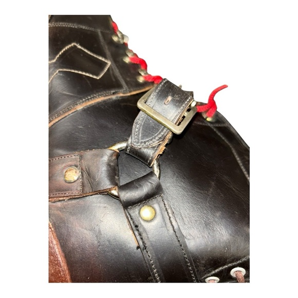 Original Chippewa ski leather boots  UNION STAMPED VINTAGE black/brown size 10.5 - Picture 10 of 15